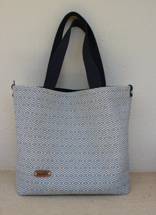 Borsa media trasformabile grigio perla